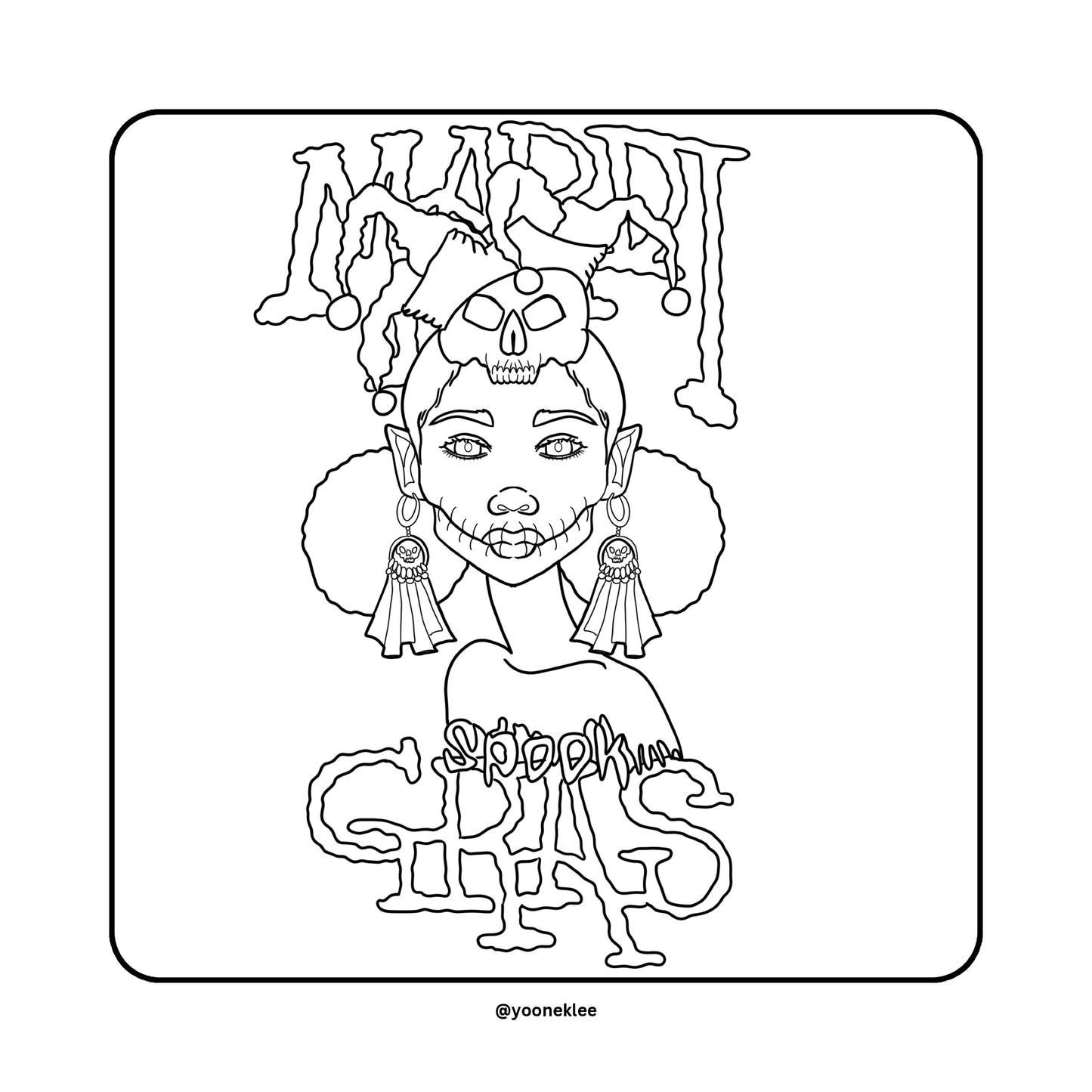 Free Afro Centric Gothic coloring Pages