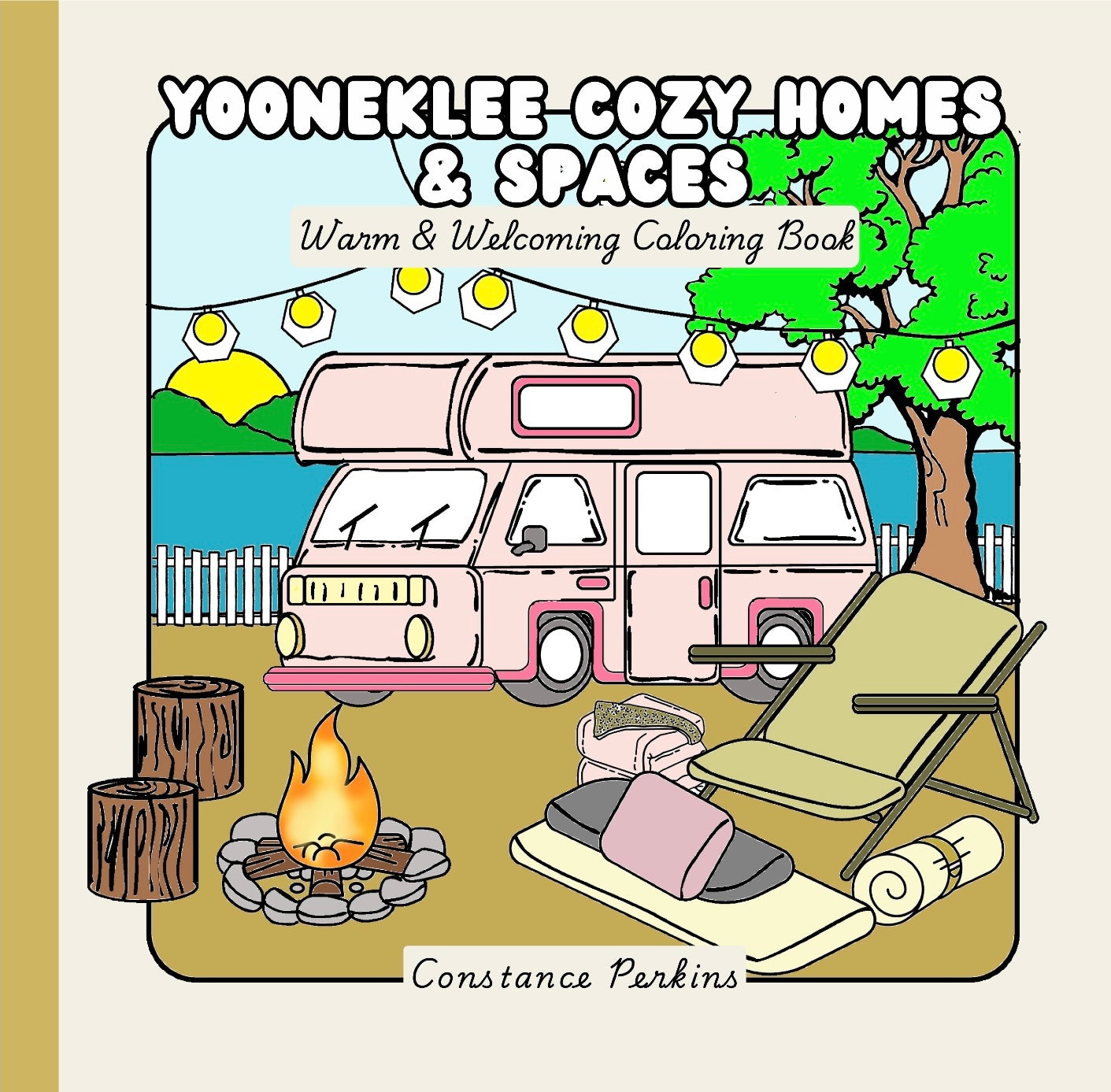 Yooneklee Cozy Homes & Spaces Coloring Book