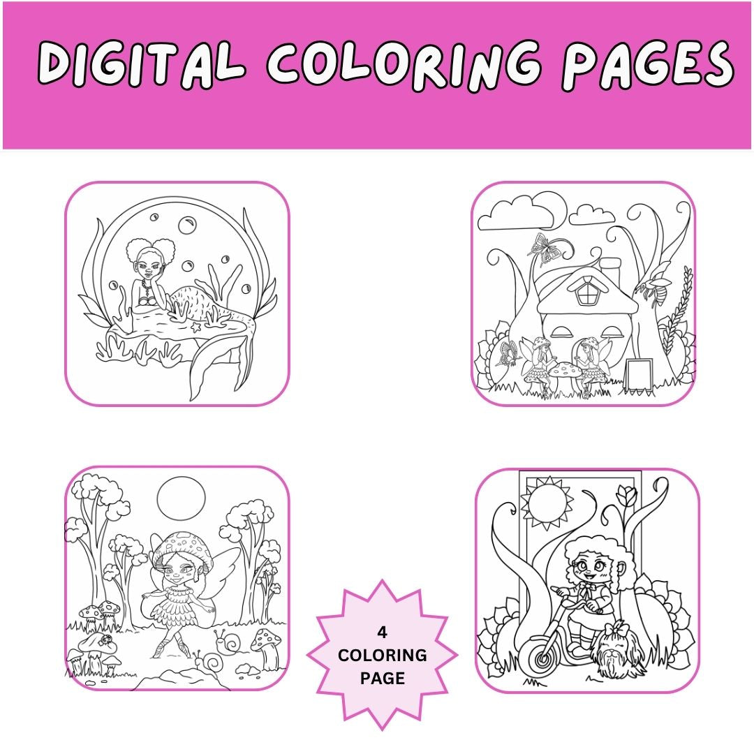 Magical Cute and Cozy Coloring Pages